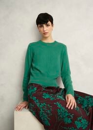 Tresco Wool Cashmere Sweater, Viridian Green, hi-res