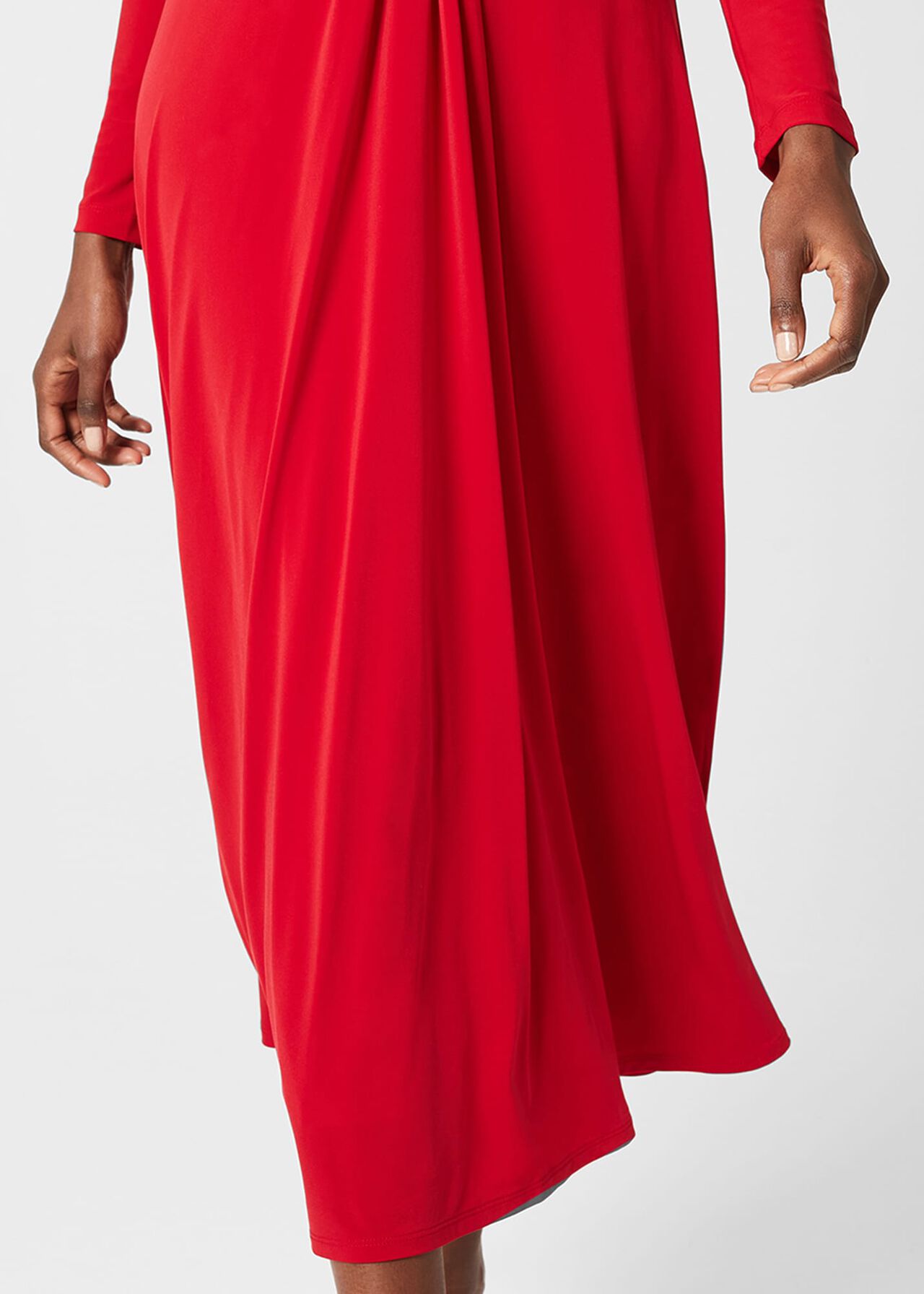 Uma Jersey Dress, Poppy Red, hi-res