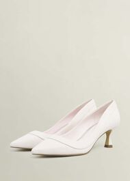 Faye Suede Court Shoes, Pale Pink, hi-res