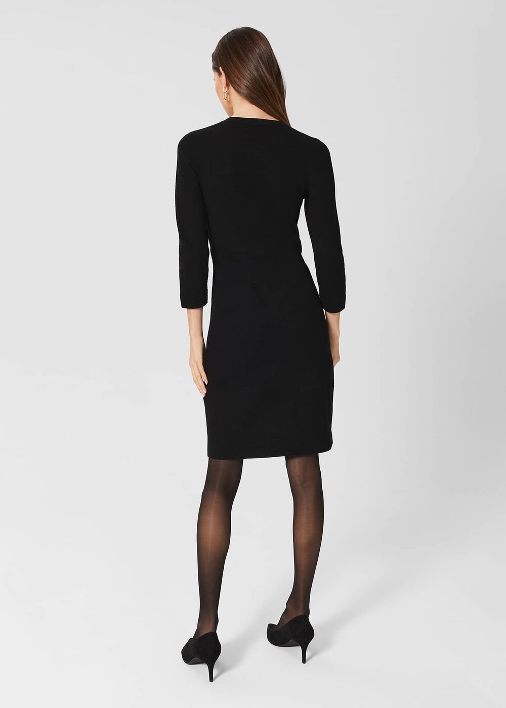 Noa Knitted Dress, Black, hi-res