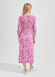 Martina Jersey Dress, Fuchsia Ivory, hi-res