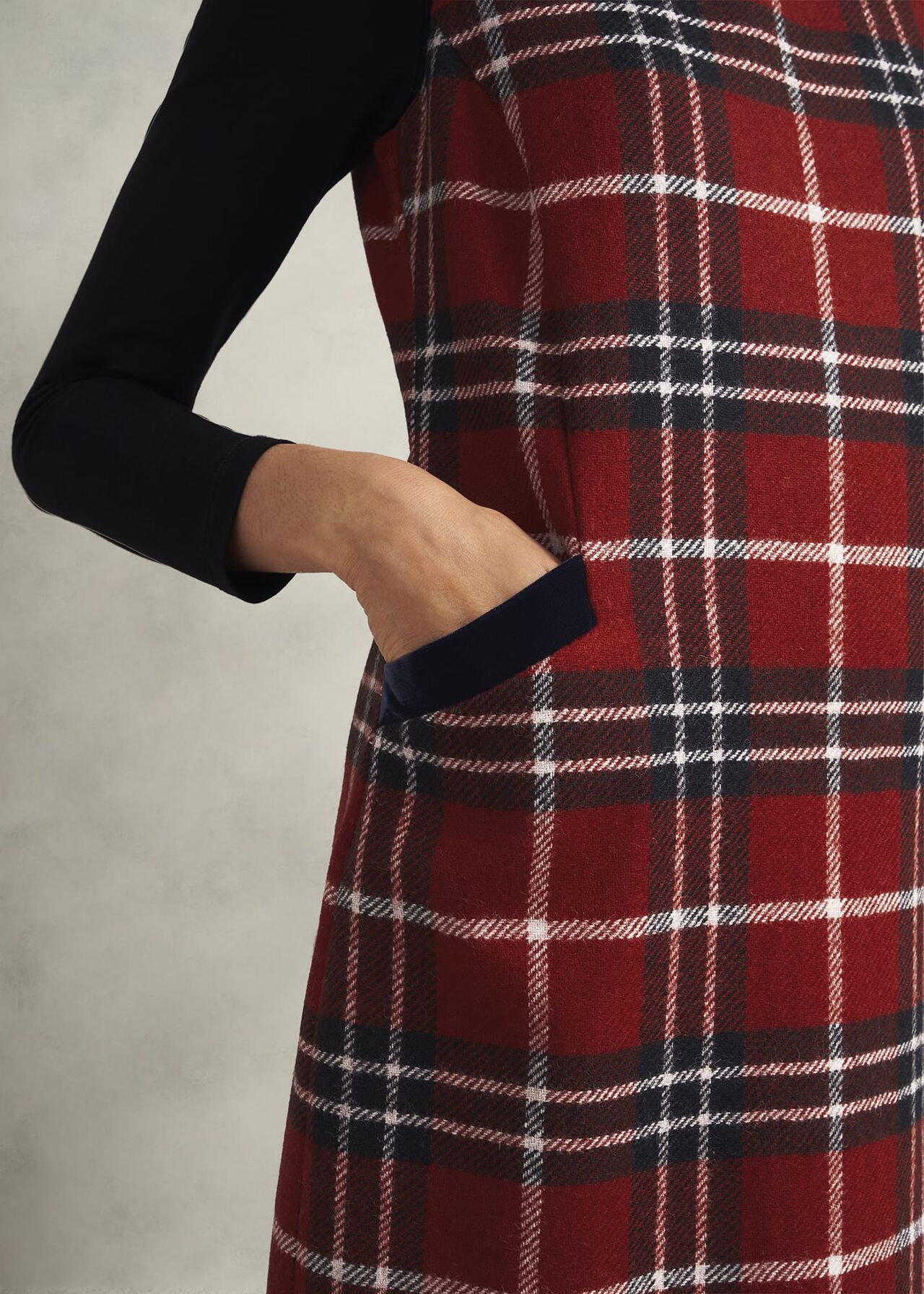Amaris Wool Dress, Red Multi, hi-res