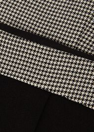 Sienna Houndstooth Shift Dress, Black Ivory, hi-res