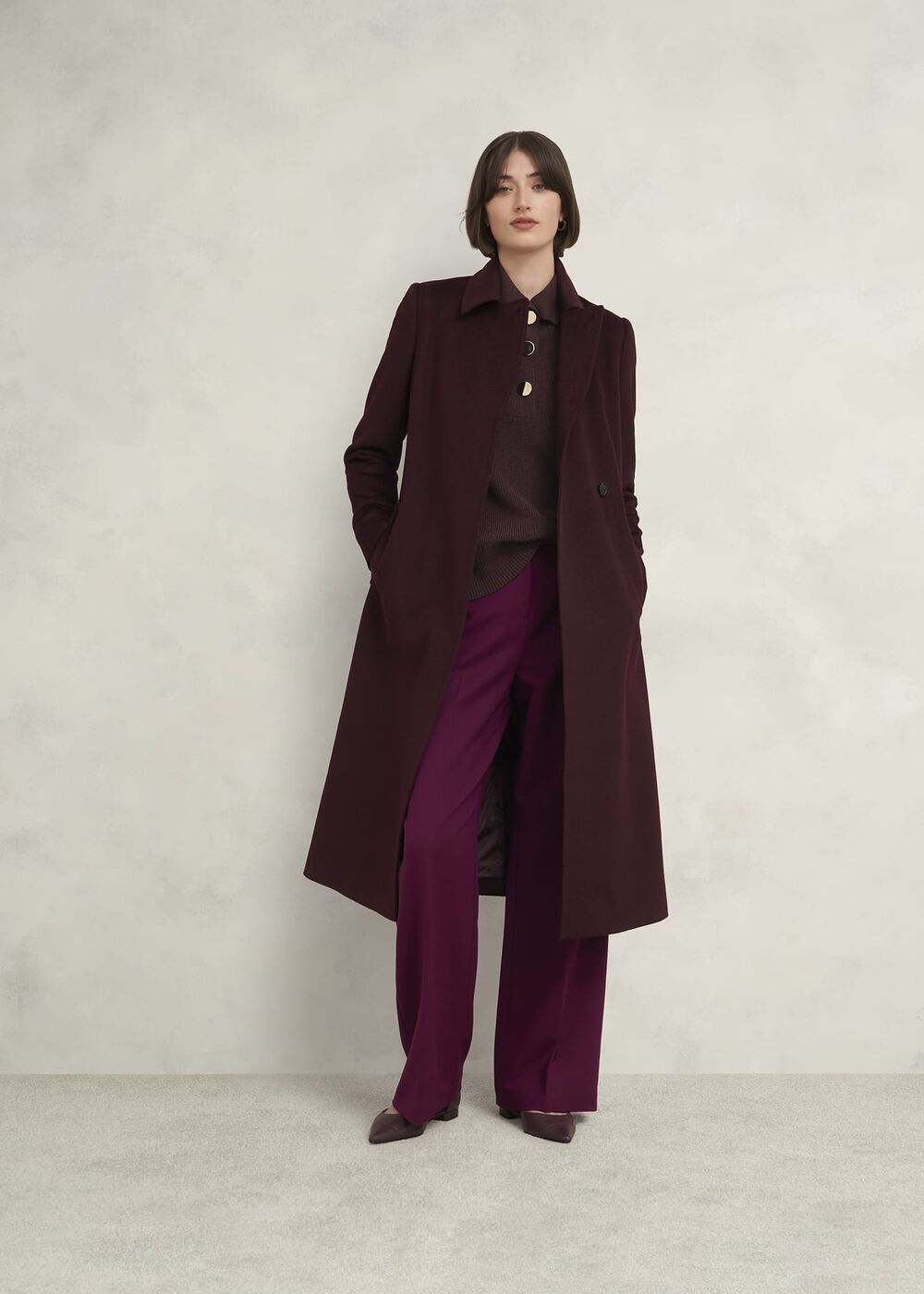 Brenna Merino Wool Sweater , Malbec, hi-res