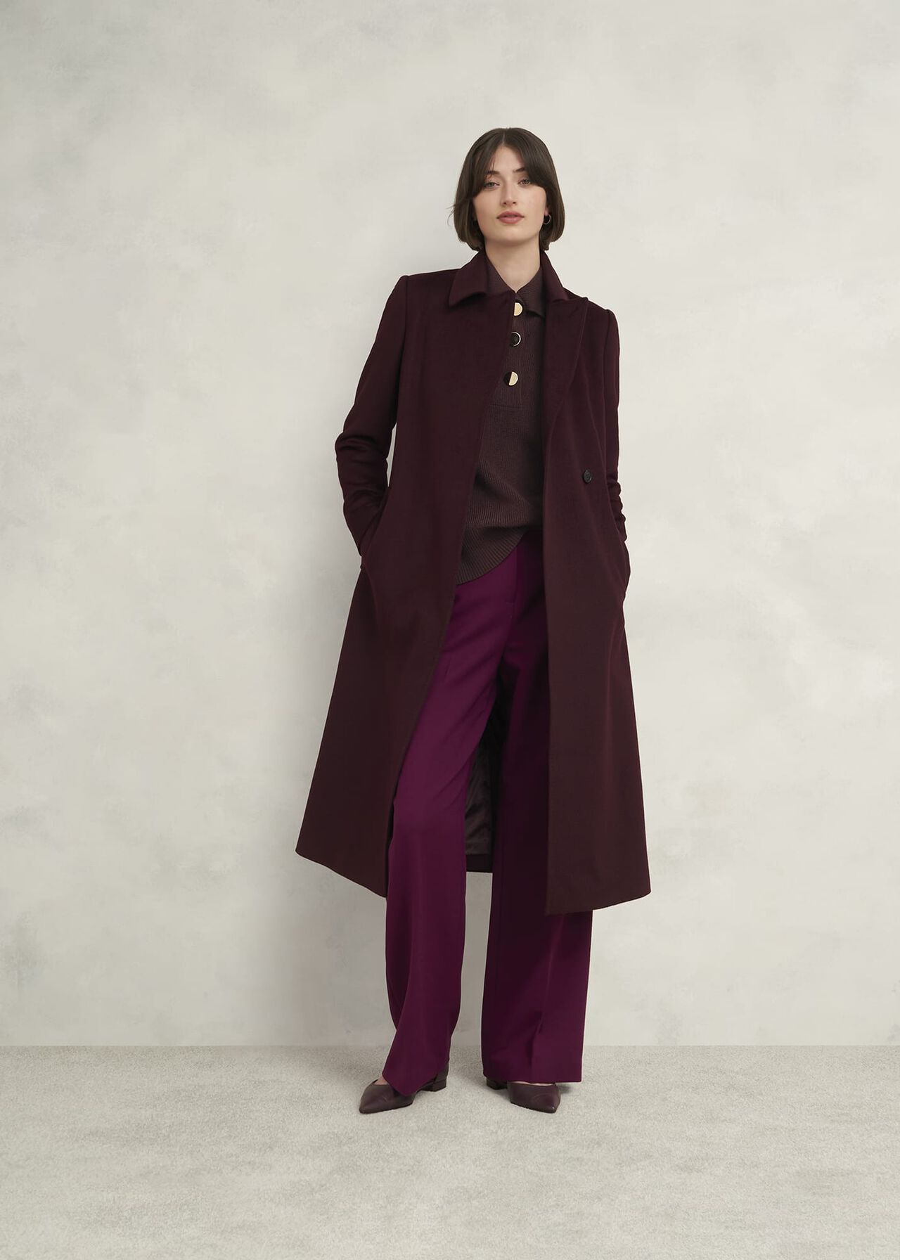 Brenna Merino Wool Jumper , Malbec, hi-res