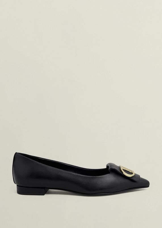 Leah Leather Pointed Flats