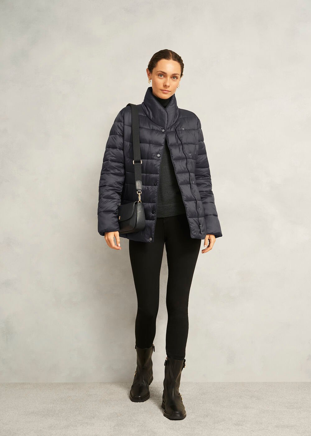 Petite Tana Puffer Coat, Charcoal, hi-res