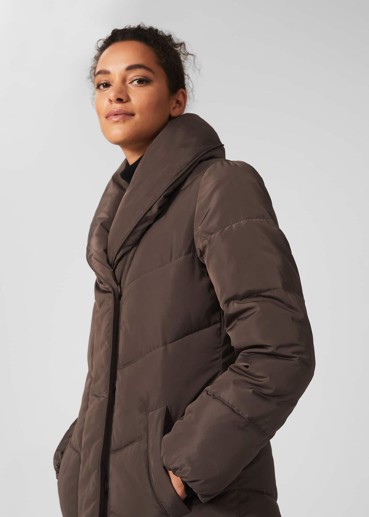 Indira Water Resistant Puffer Jacket, Mink, hi-res