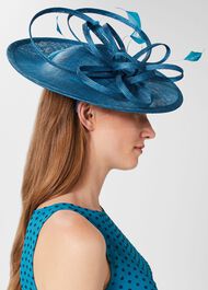 Freya Fascinator, Deep Jade Blue, hi-res