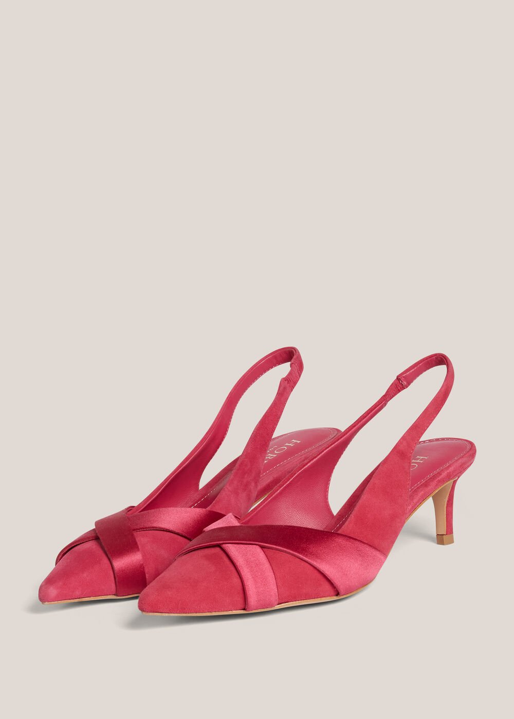 Renee Suede Slingbacks, Bright Pink, hi-res