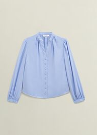 Light Blue Peony Blouse, Maya Blue, hi-res
