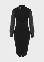 Stephanie Tux Shift Dress, Black, hi-res