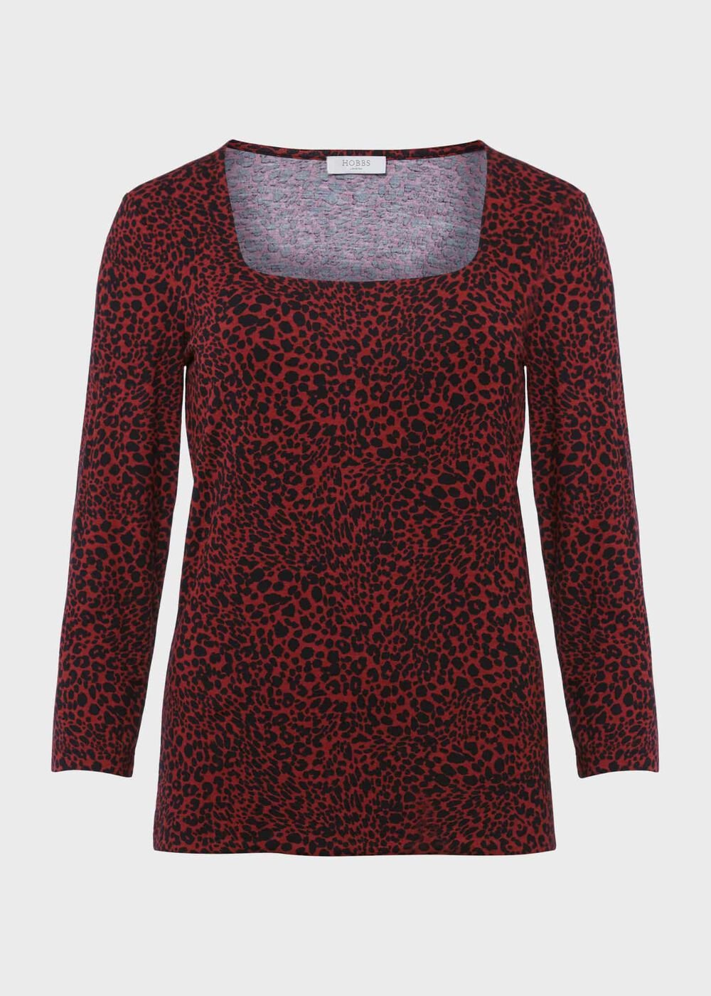 Debbie Printed Top, Wine Multi, hi-res