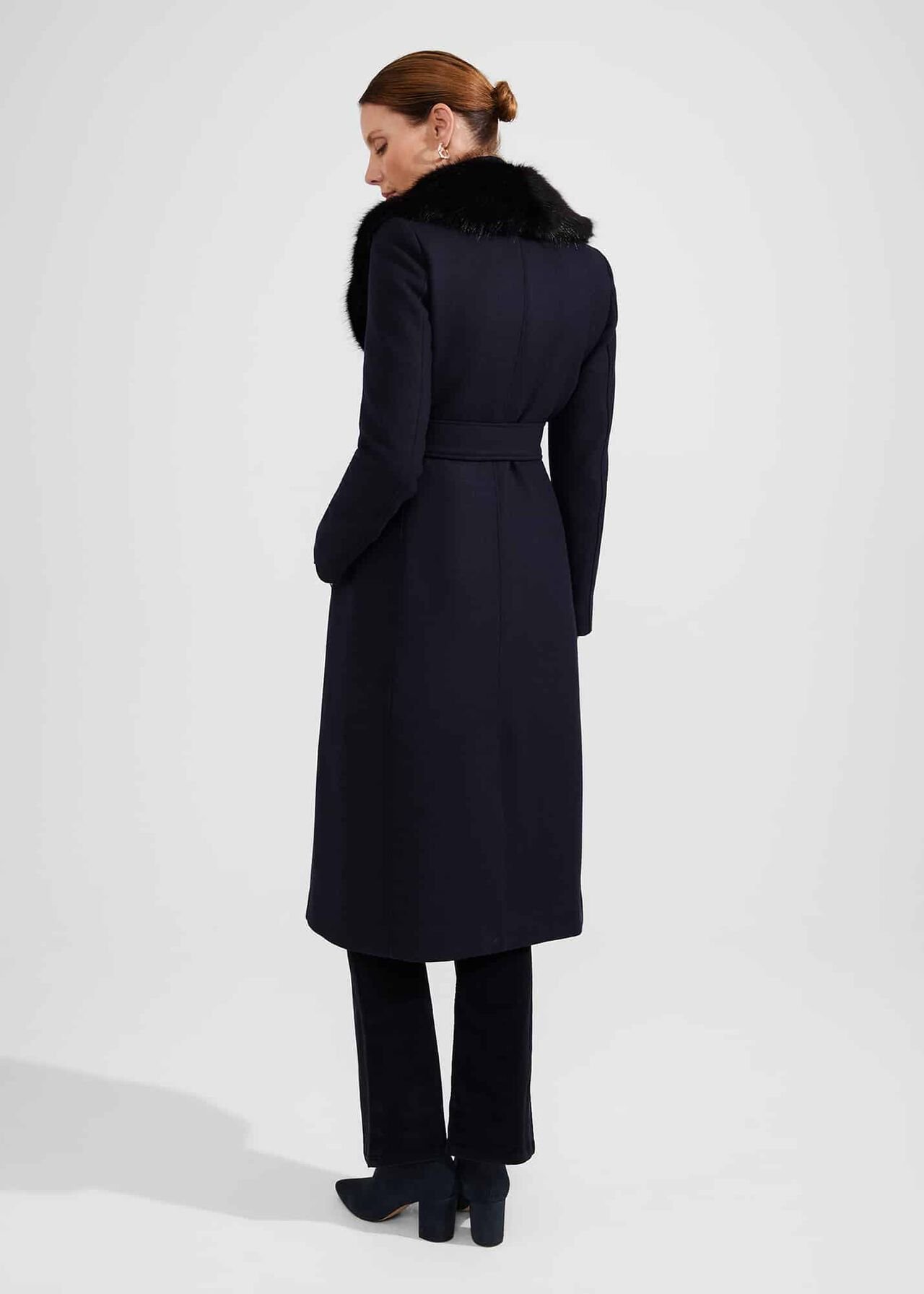 Arielle Wool Blend Coat, Navy, hi-res