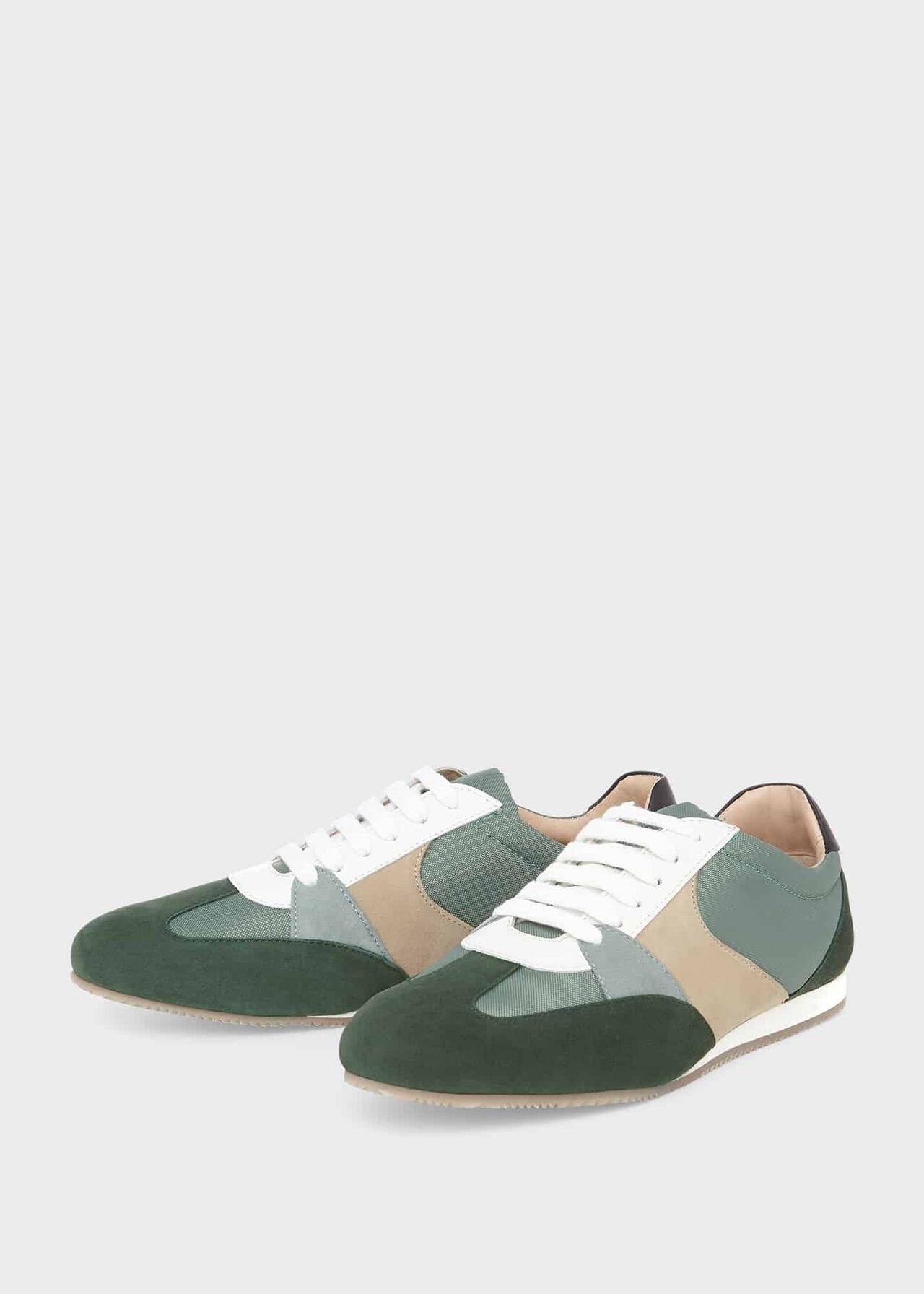 Nola Suede Trainer, Green Multi, hi-res