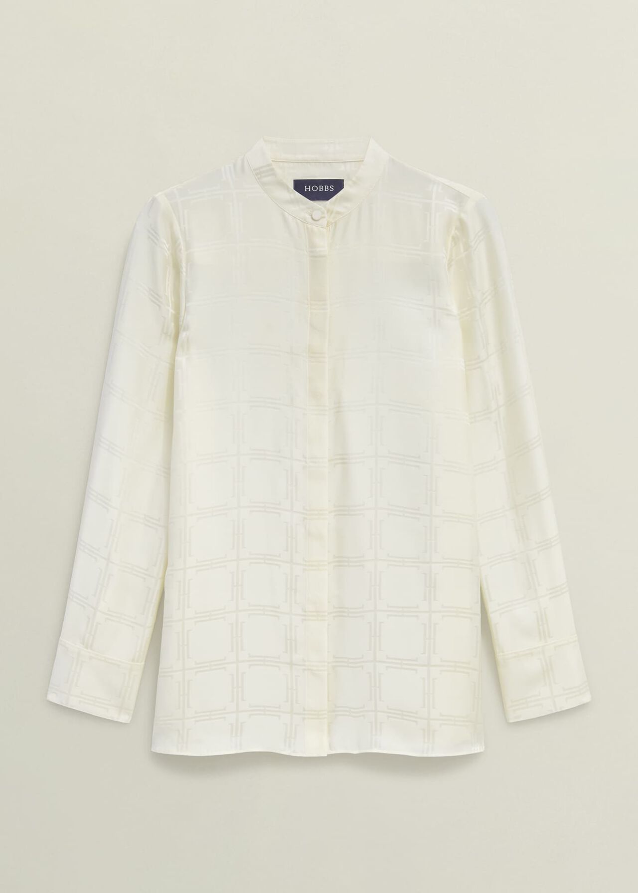 Sloane Silk Blouse, Ivory, hi-res