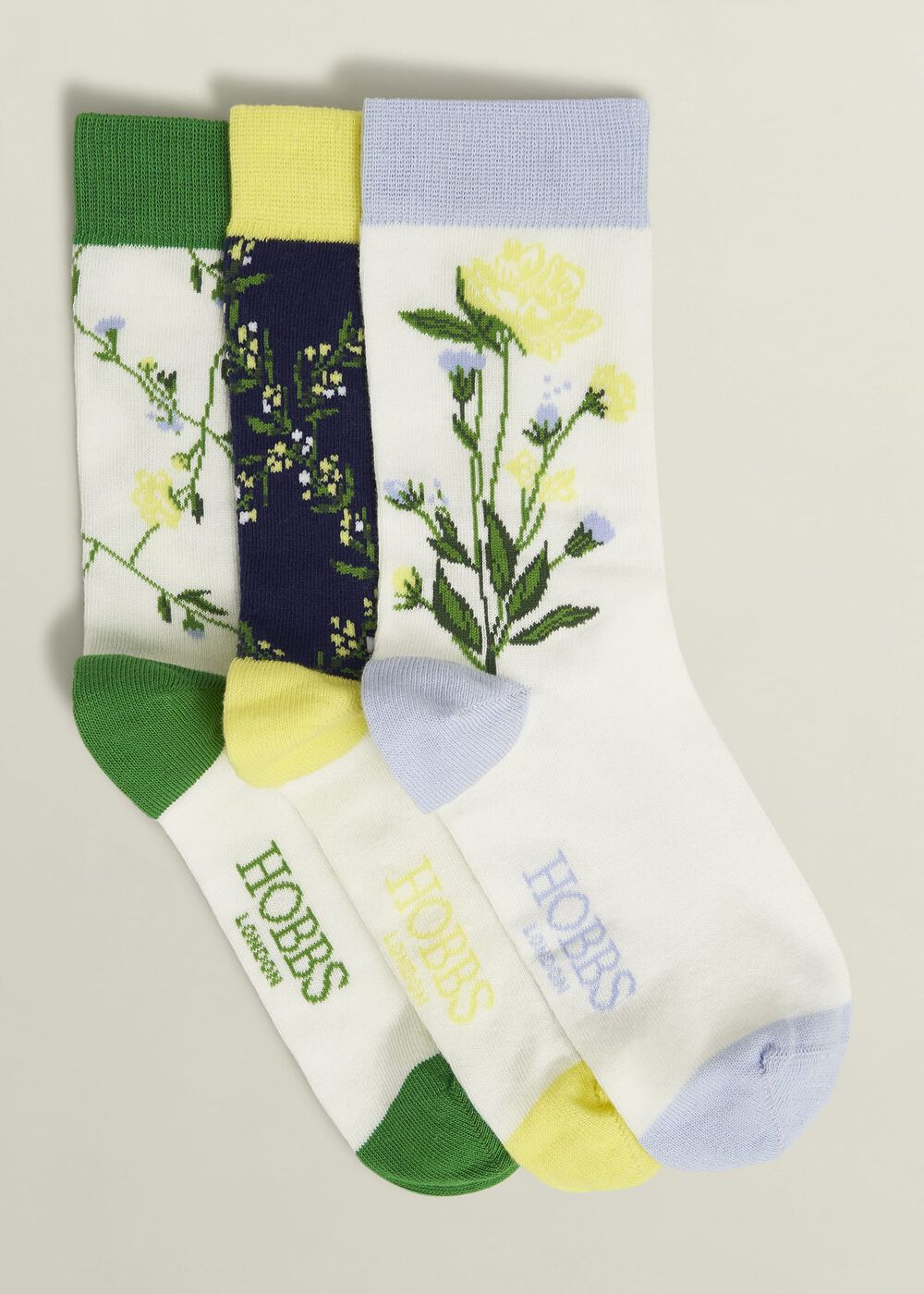 Spring Sock Set, Green Navy Blue, hi-res