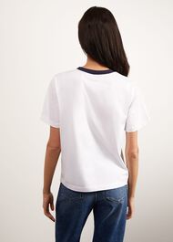 Holbrook Cotton T-Shirt, Ivory Navy, hi-res