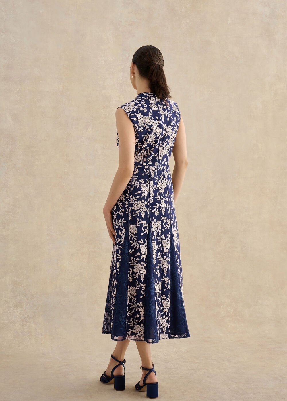 Petite Quin Embroidered Dress&nbsp;, Midnight Blush, hi-res