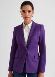 Petite Jess Wool Jacket, Indigo Purple, hi-res
