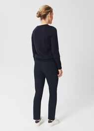 Petite Annie Slim trousers With Stretch, Navy, hi-res