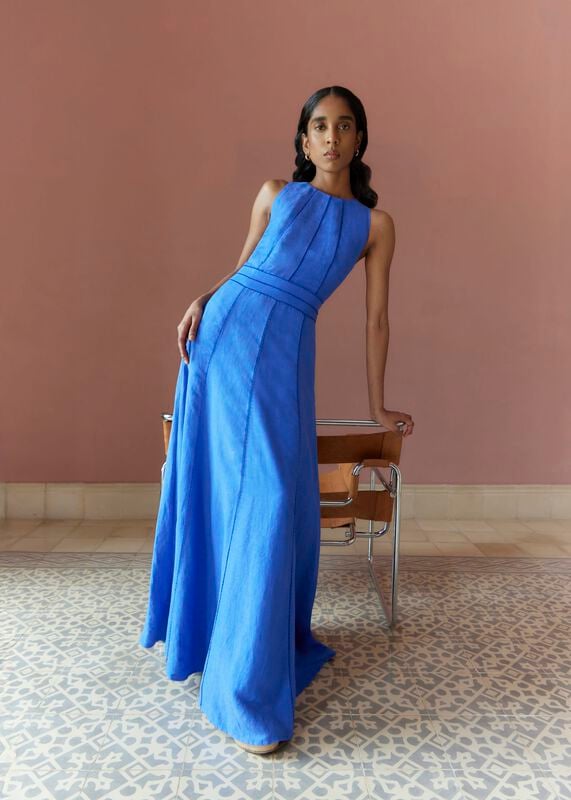 Harewood Linen Blend Maxi Dress