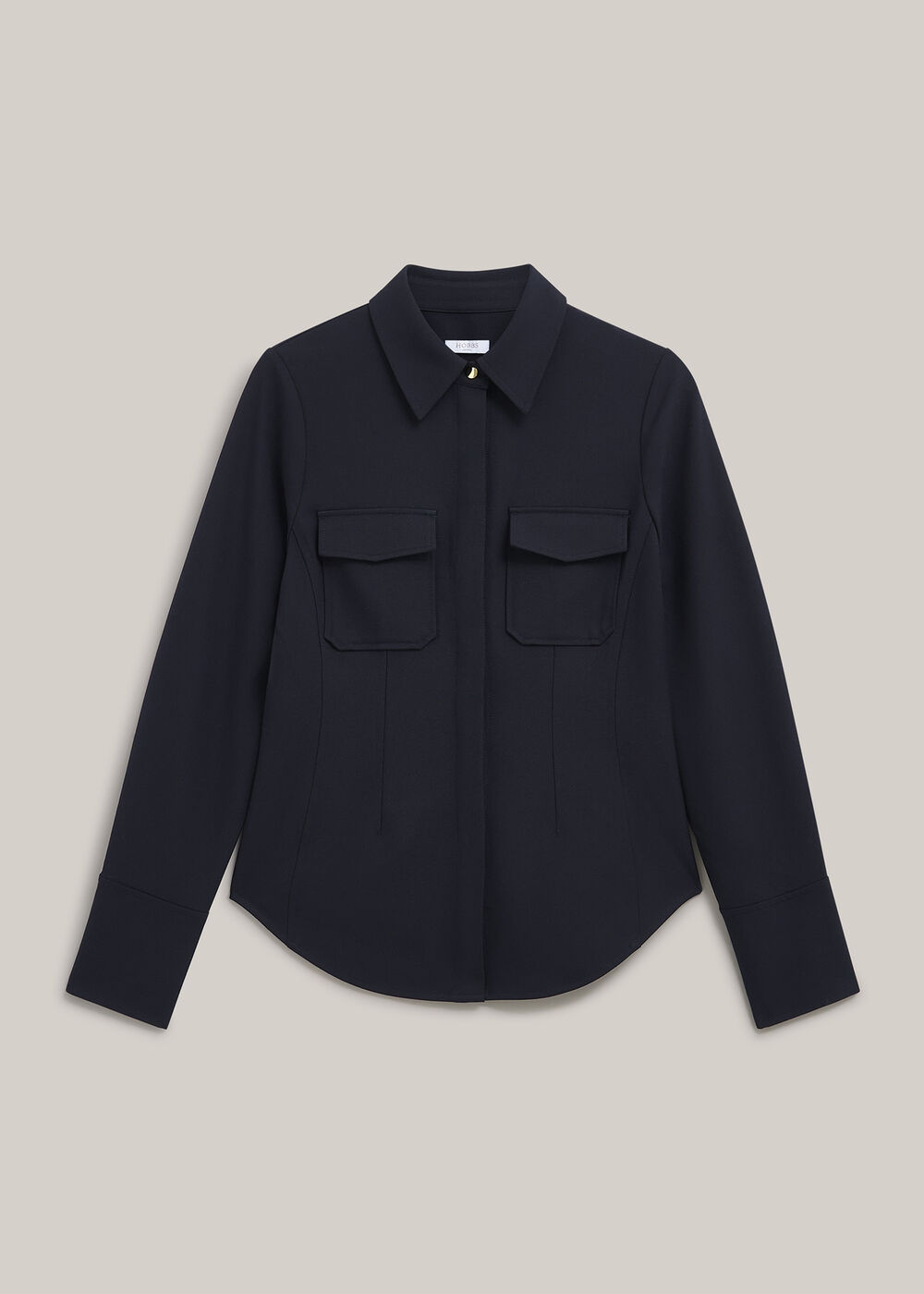 Dannie Fitted Shirt, Hobbs Navy, hi-res
