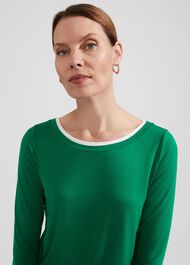 Delaney Top, Green Ivory, hi-res