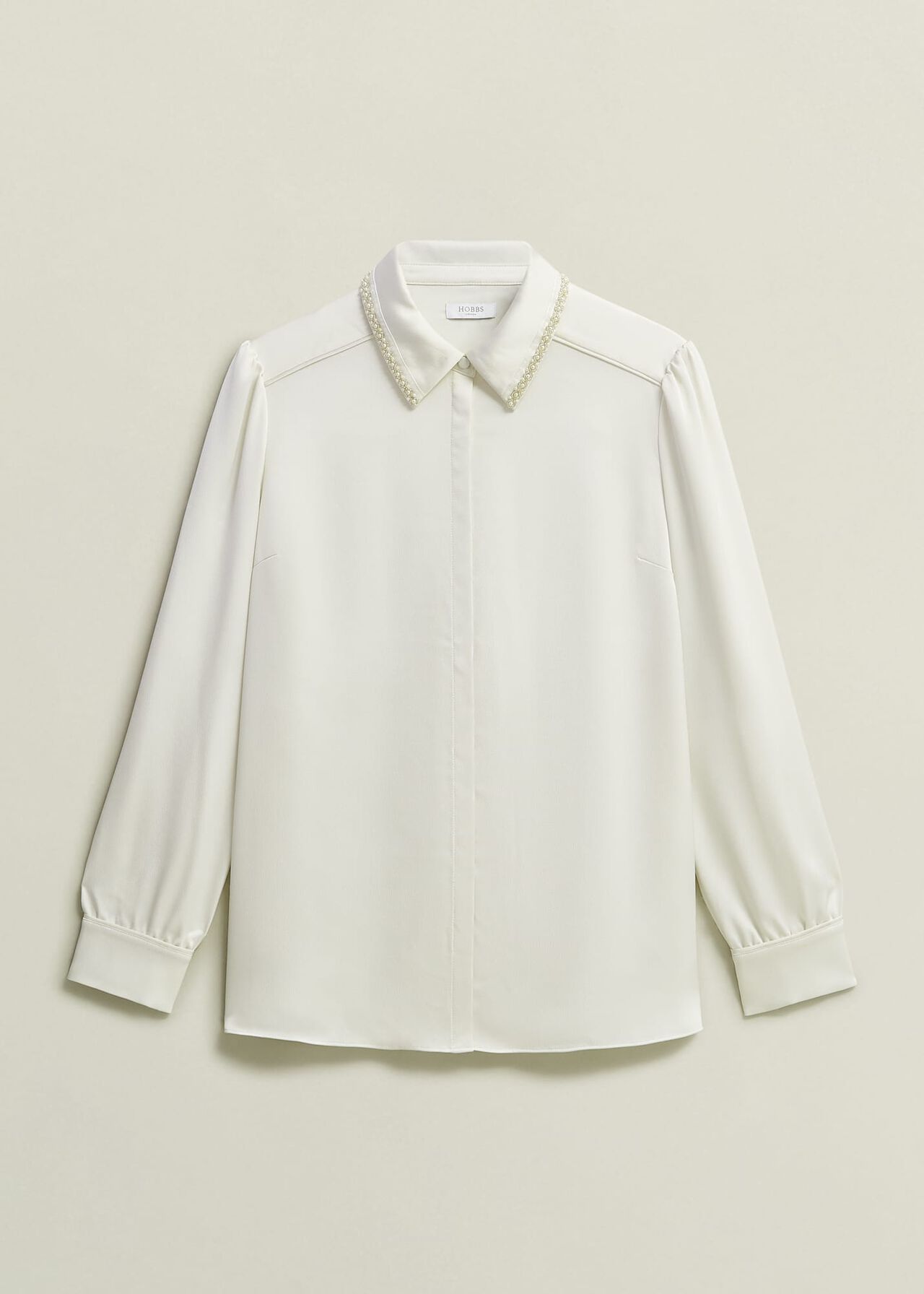 Maisey Embelished Shirt, Ivory, hi-res