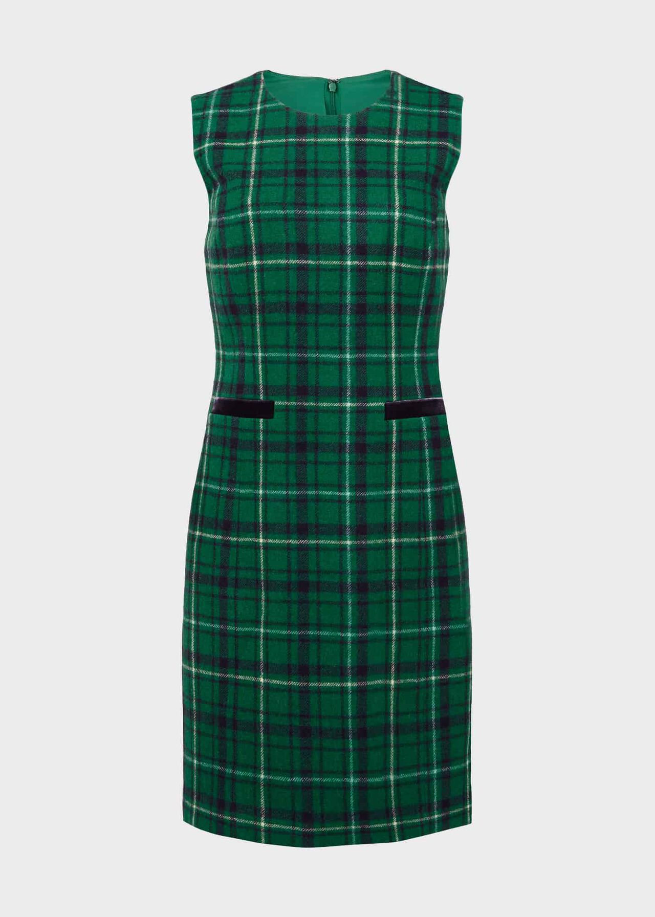 Petite Margot Wool Dress, Green Multi, hi-res