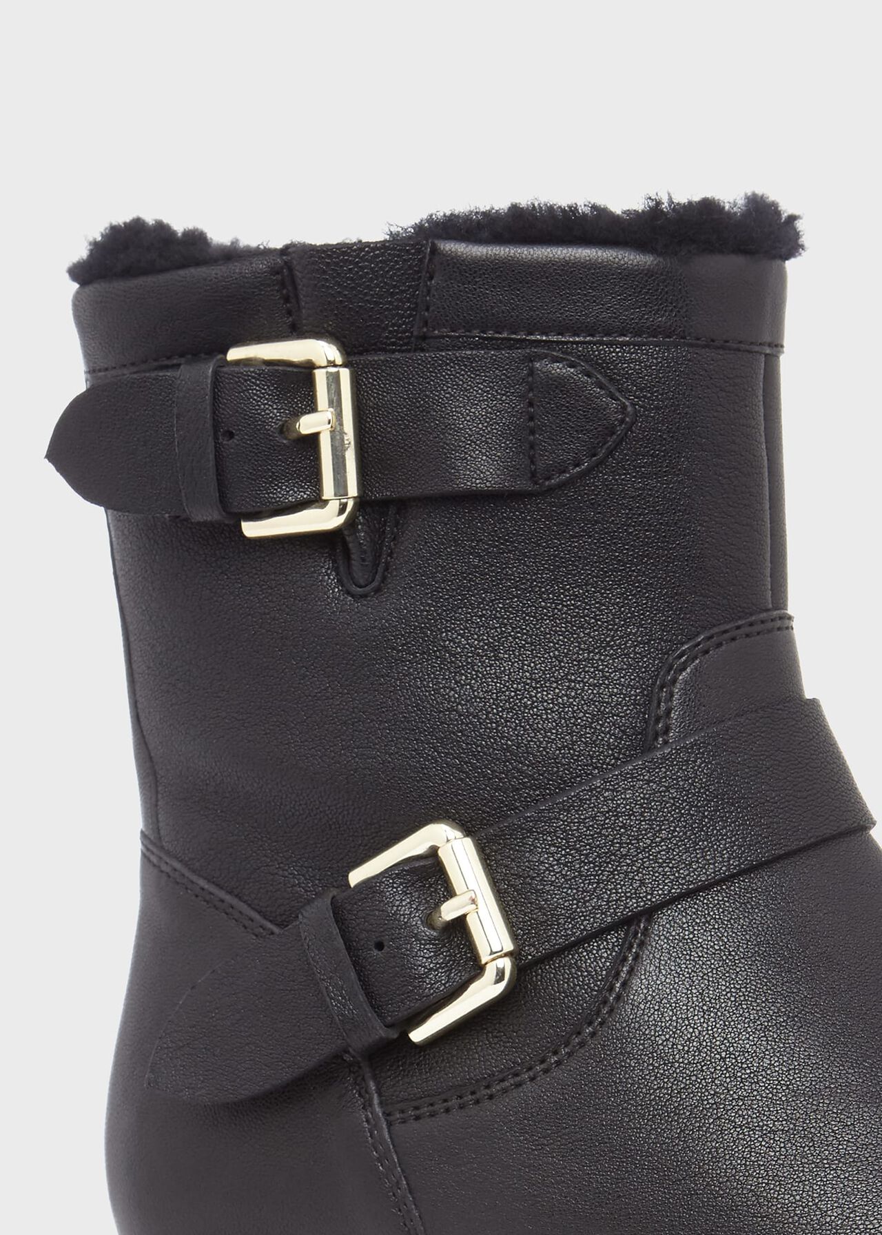 Philippa Leather Ankle Boots, Black, hi-res