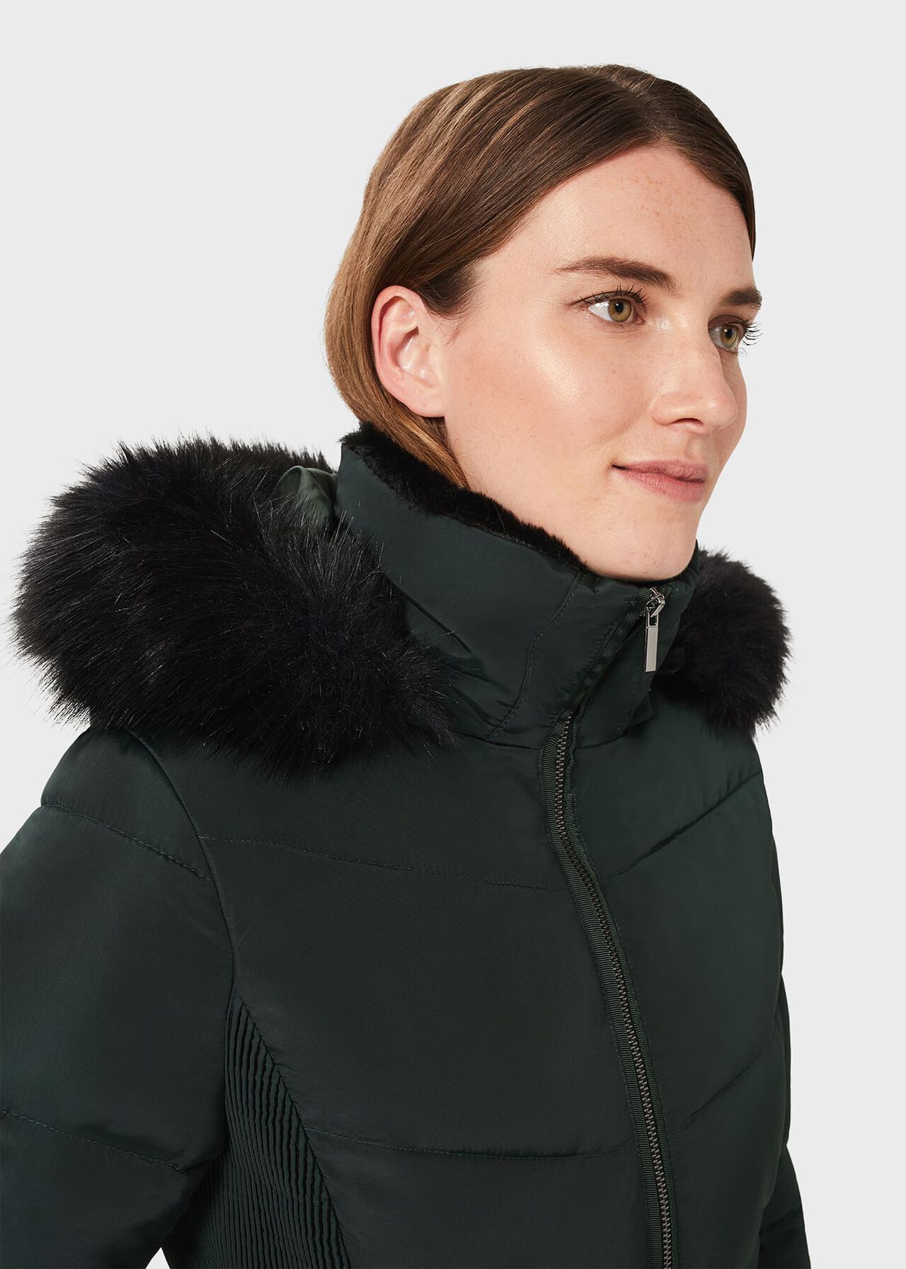 Tali Puffer Jacket With Hood, Dark Ivy Green, hi-res