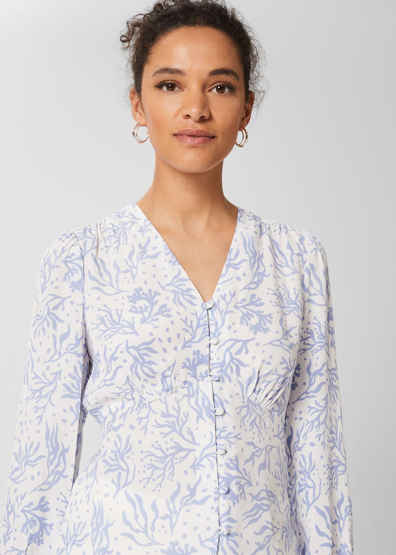 Maggie Top, Ivory Pale Blue, hi-res