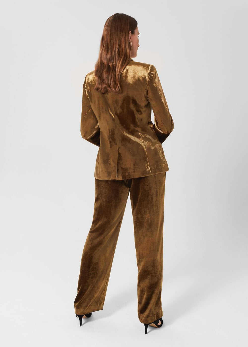 Tamzin Wide Pants, Gold, hi-res