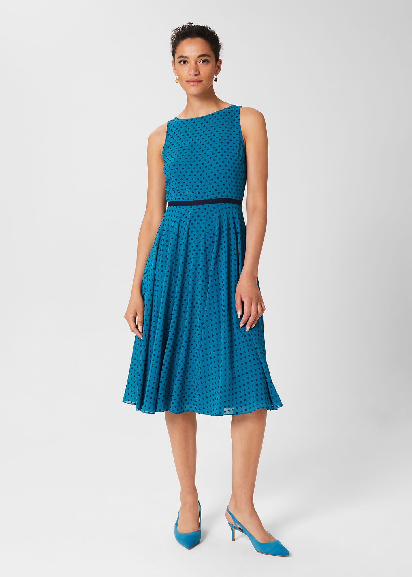 Hobbs navy blue skirt cheap