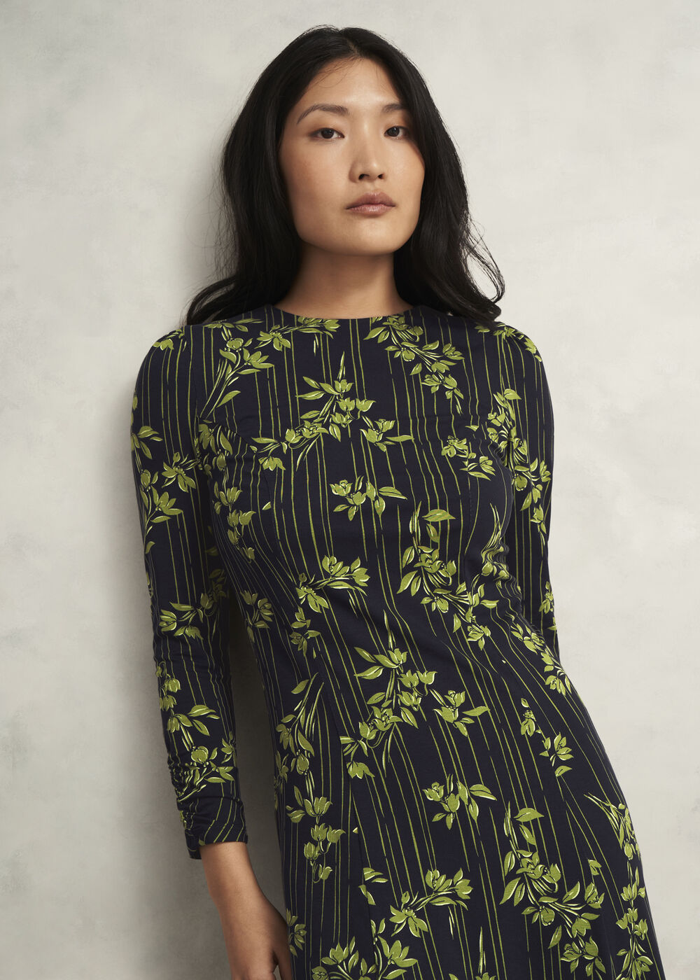Petite Alison Dress, Navy Green, hi-res