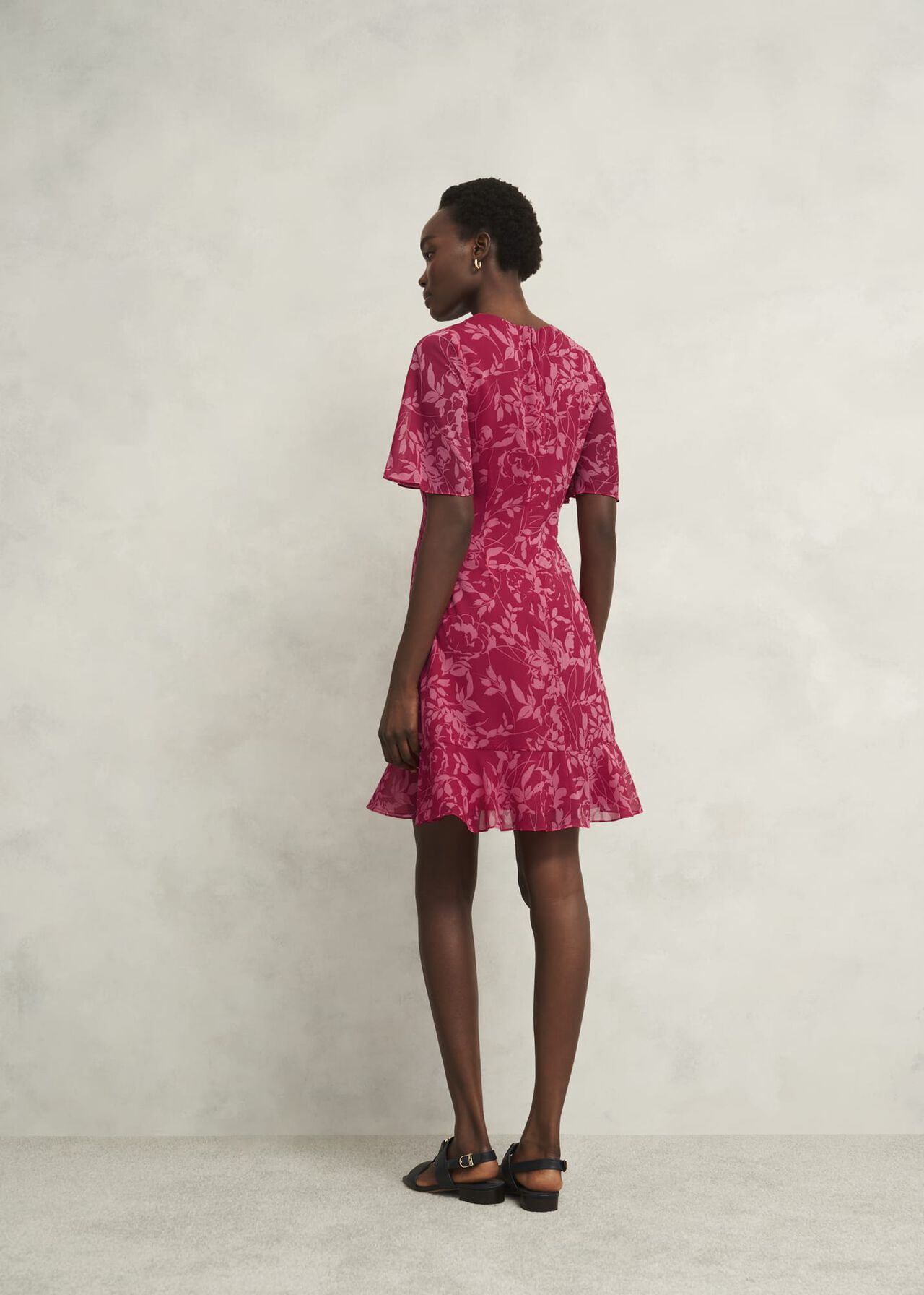 Iona Textured Dress, Pink Multi, hi-res