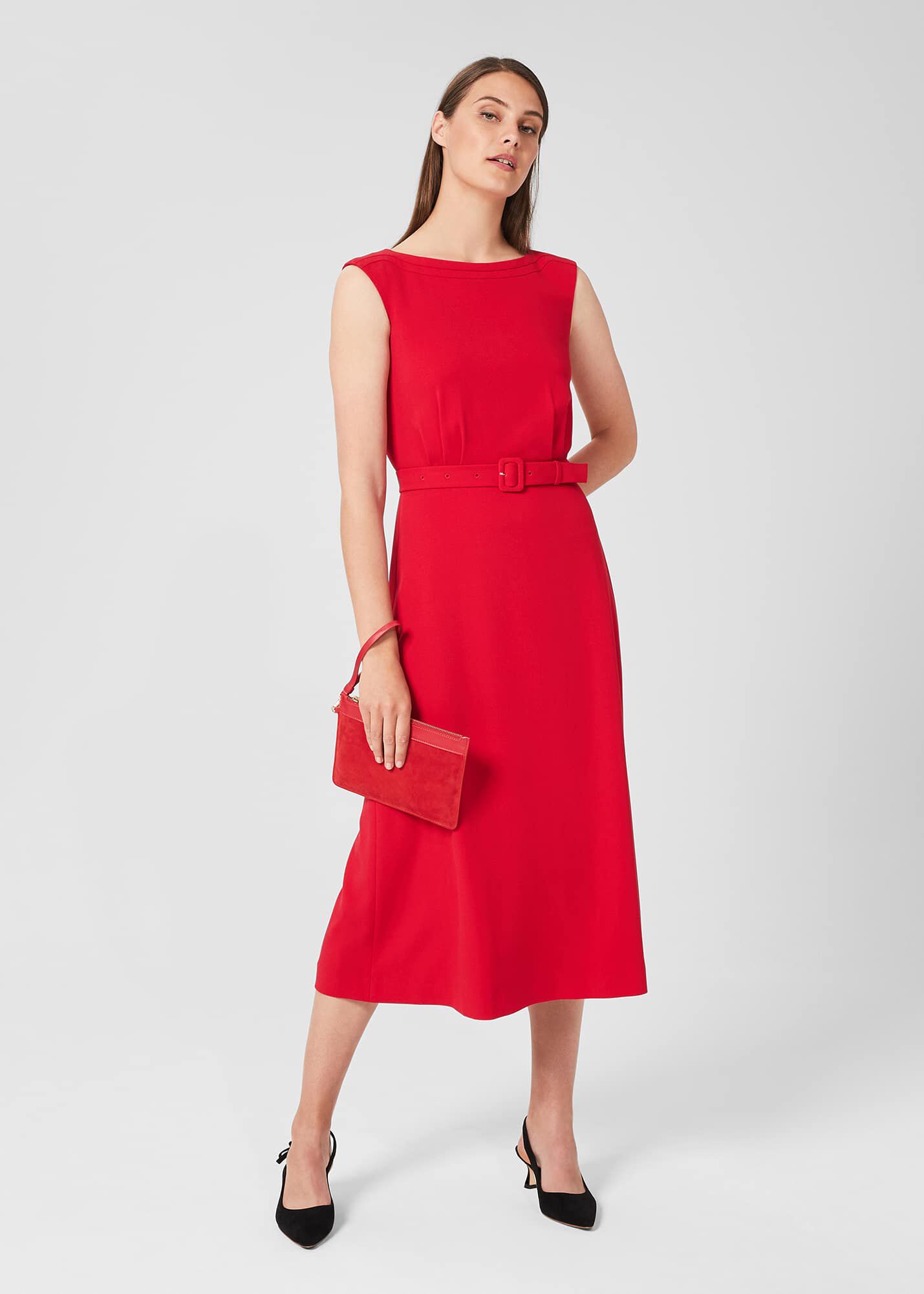 Crepe hotsell midi dress