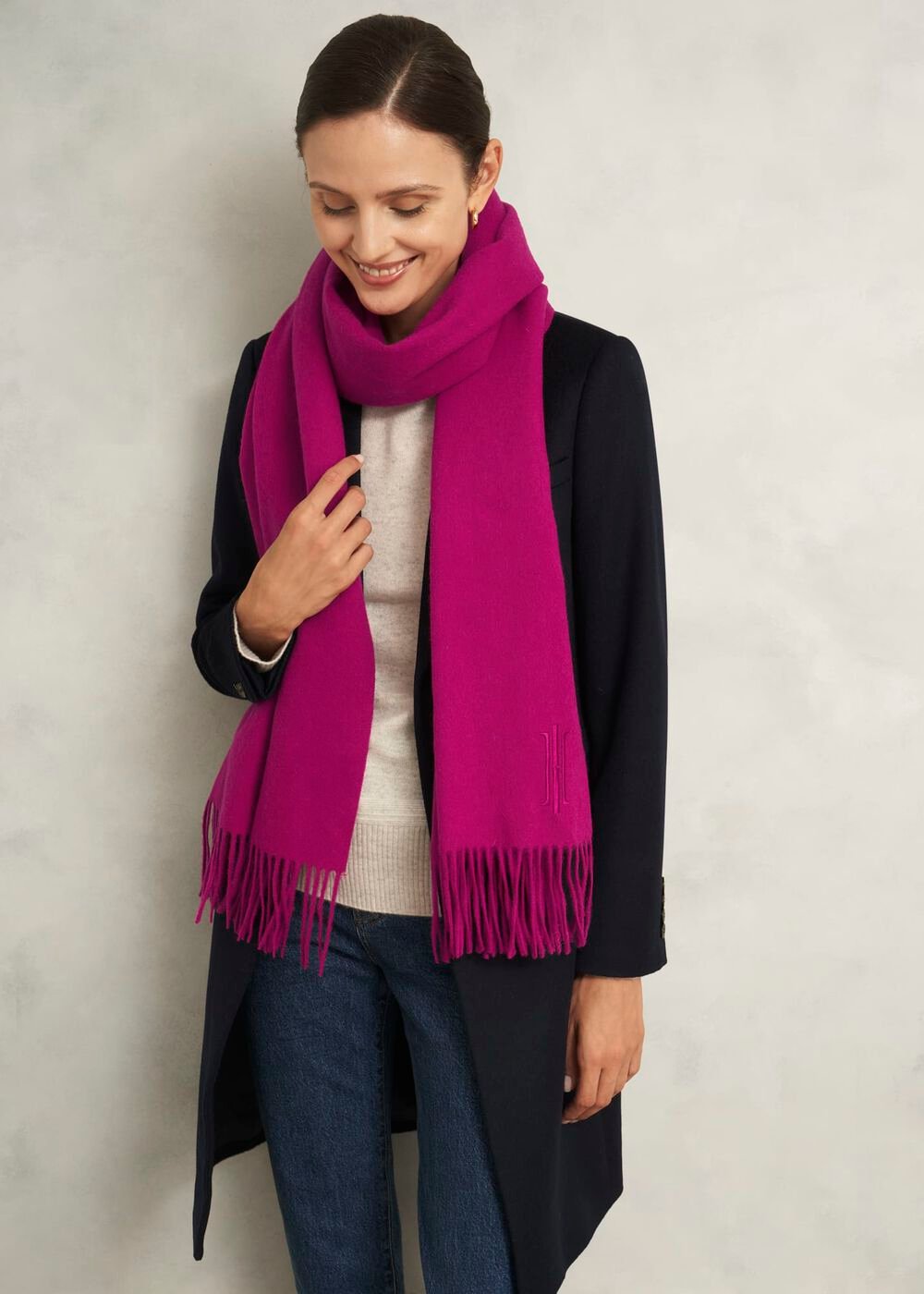Emery Scarf, Deep Rose Pink, hi-res