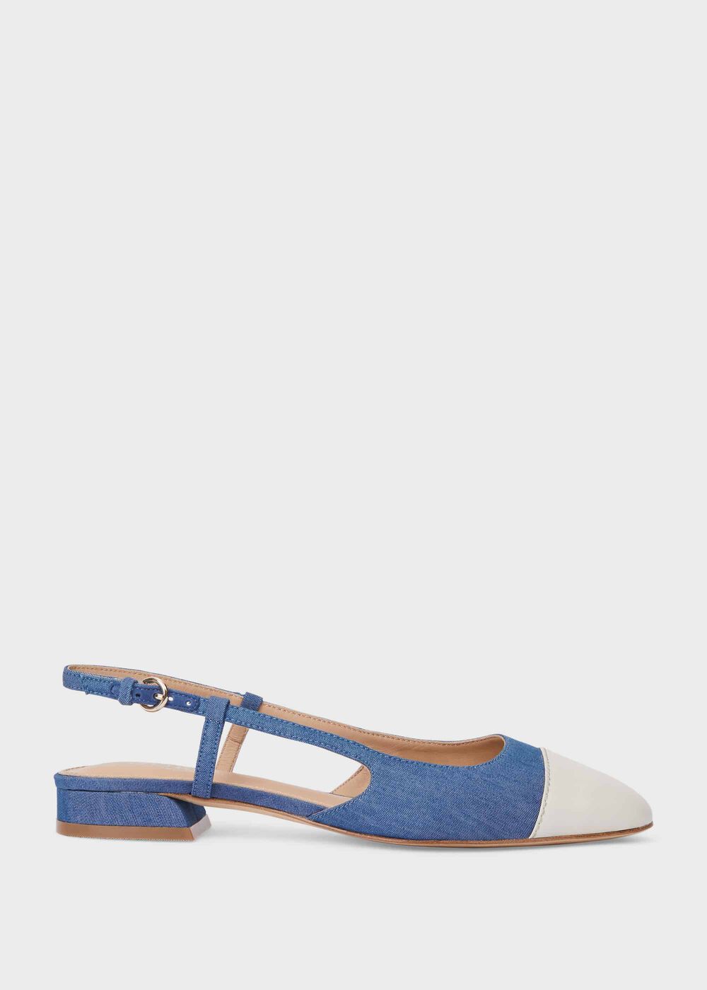 Colette Canvas Slingback Shoes, Chambray Linen, hi-res