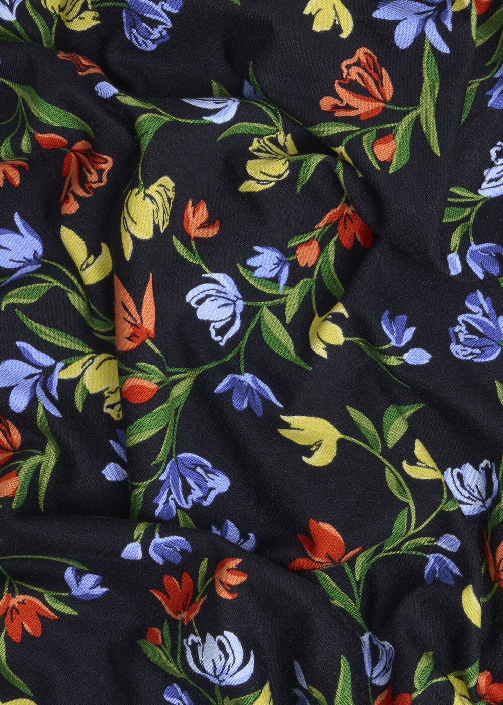 Lila Ruffle Sleeve Printed Top, Navy Multi, hi-res