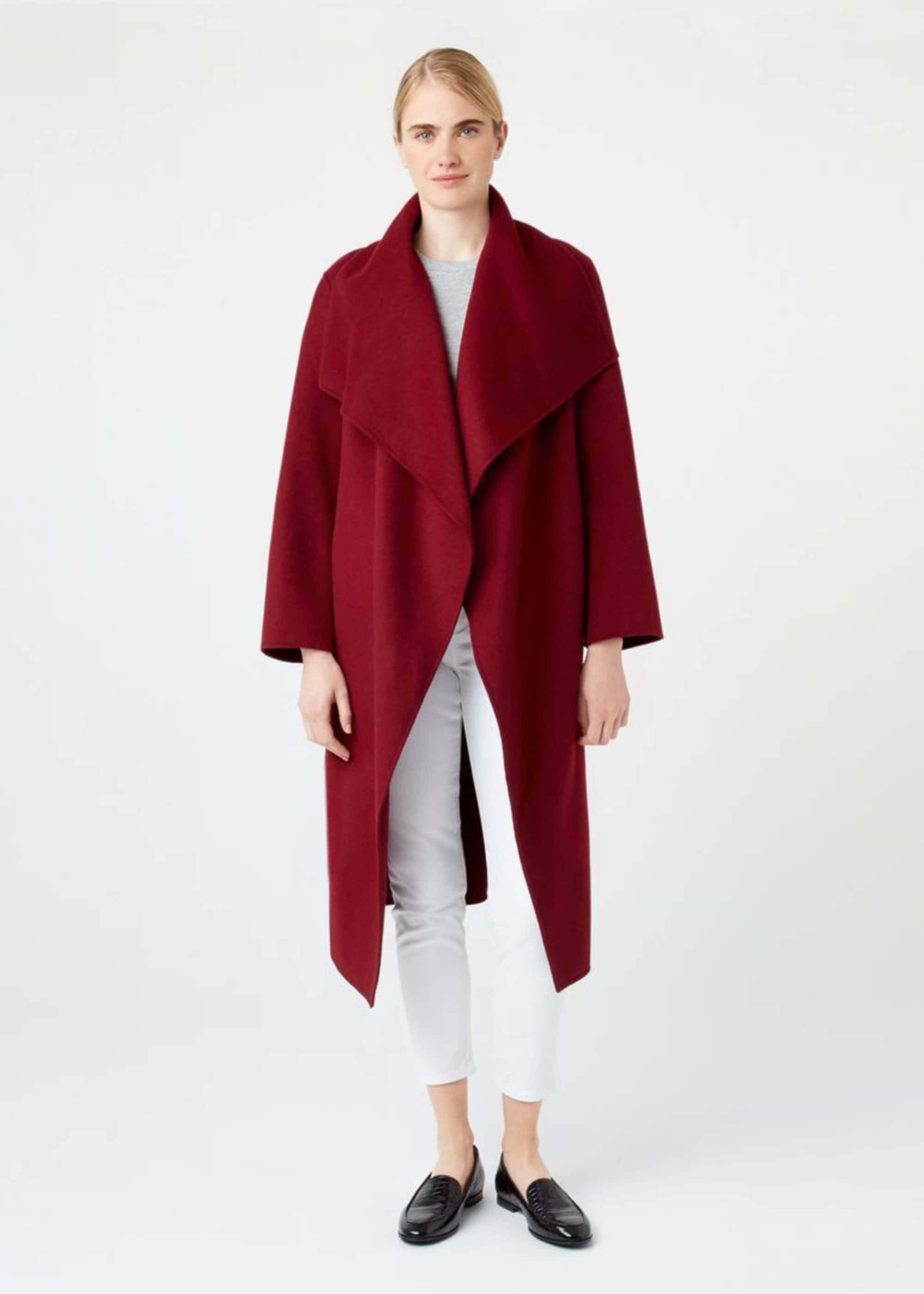 double face wool blend coat