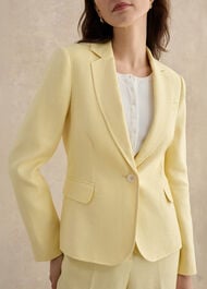 Petite Adalee Linen Jacket, Soft Yellow, hi-res