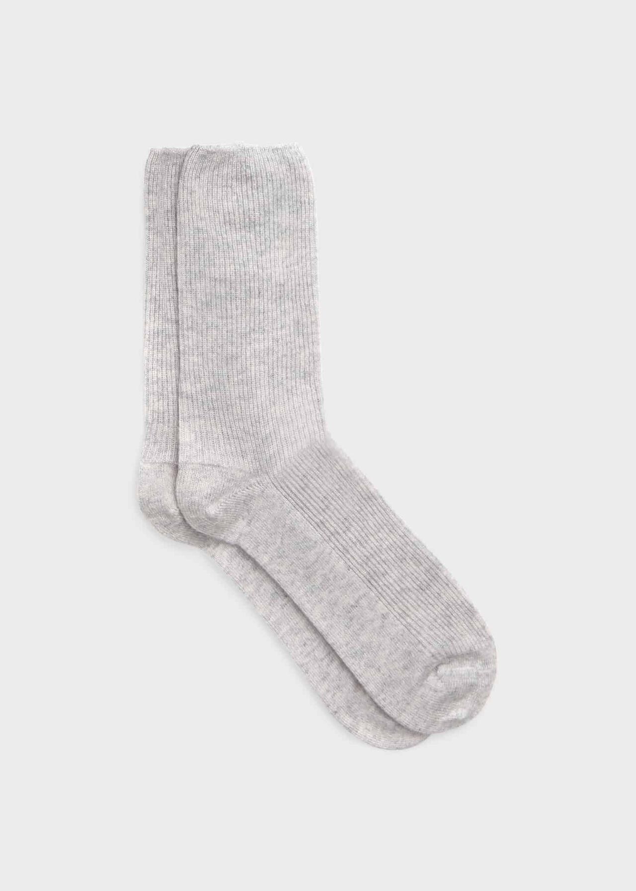 Mabel Cashmere Sock, Pale Grey, hi-res