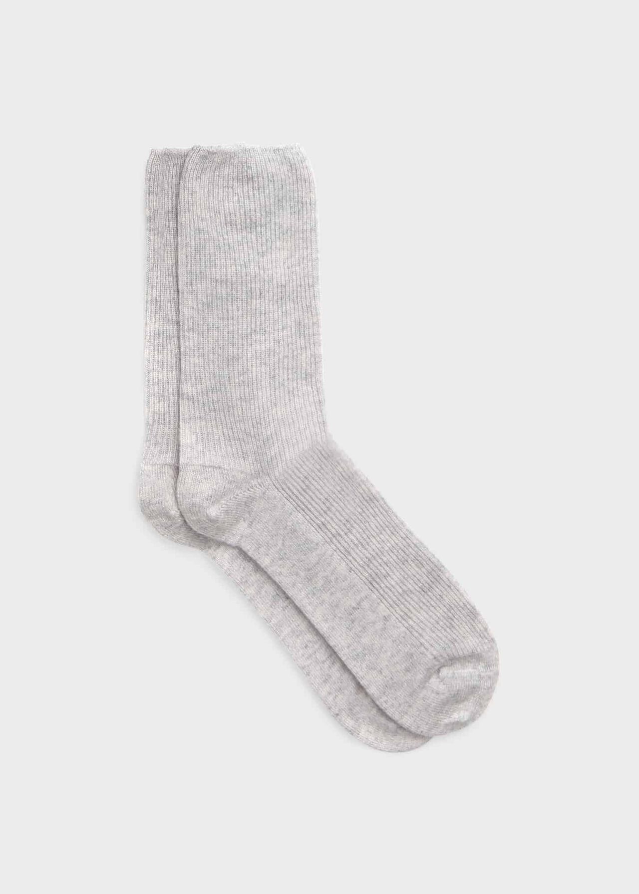 Mabel Cashmere Socks, Pale Grey, hi-res