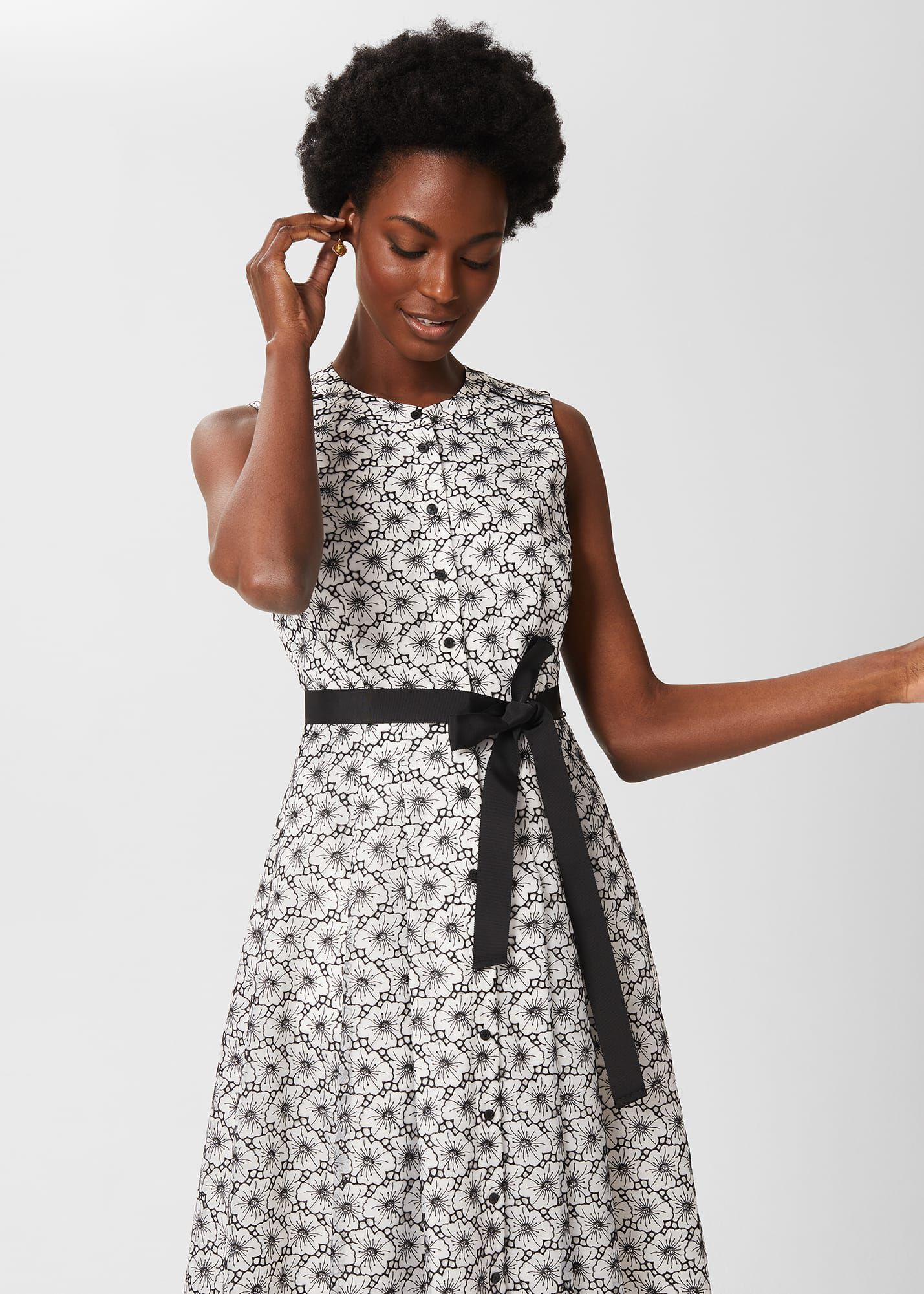 Lyra Embroidered Fit And Flare Dress