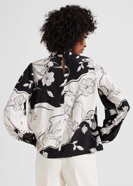 Sofia Silk Blouse, Buttercream Mul, hi-res