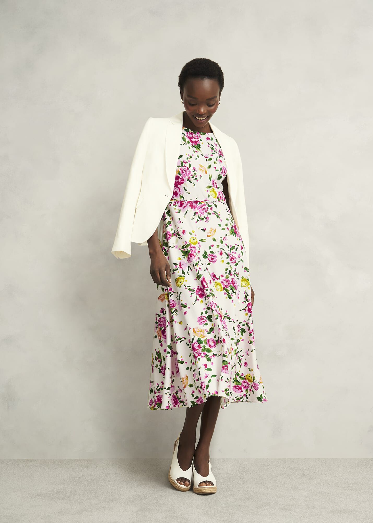 【海外限定】Hobbsワンピース☆Carly Floral Dress, Ivory/Multi Carly Dress | Hobbs US |