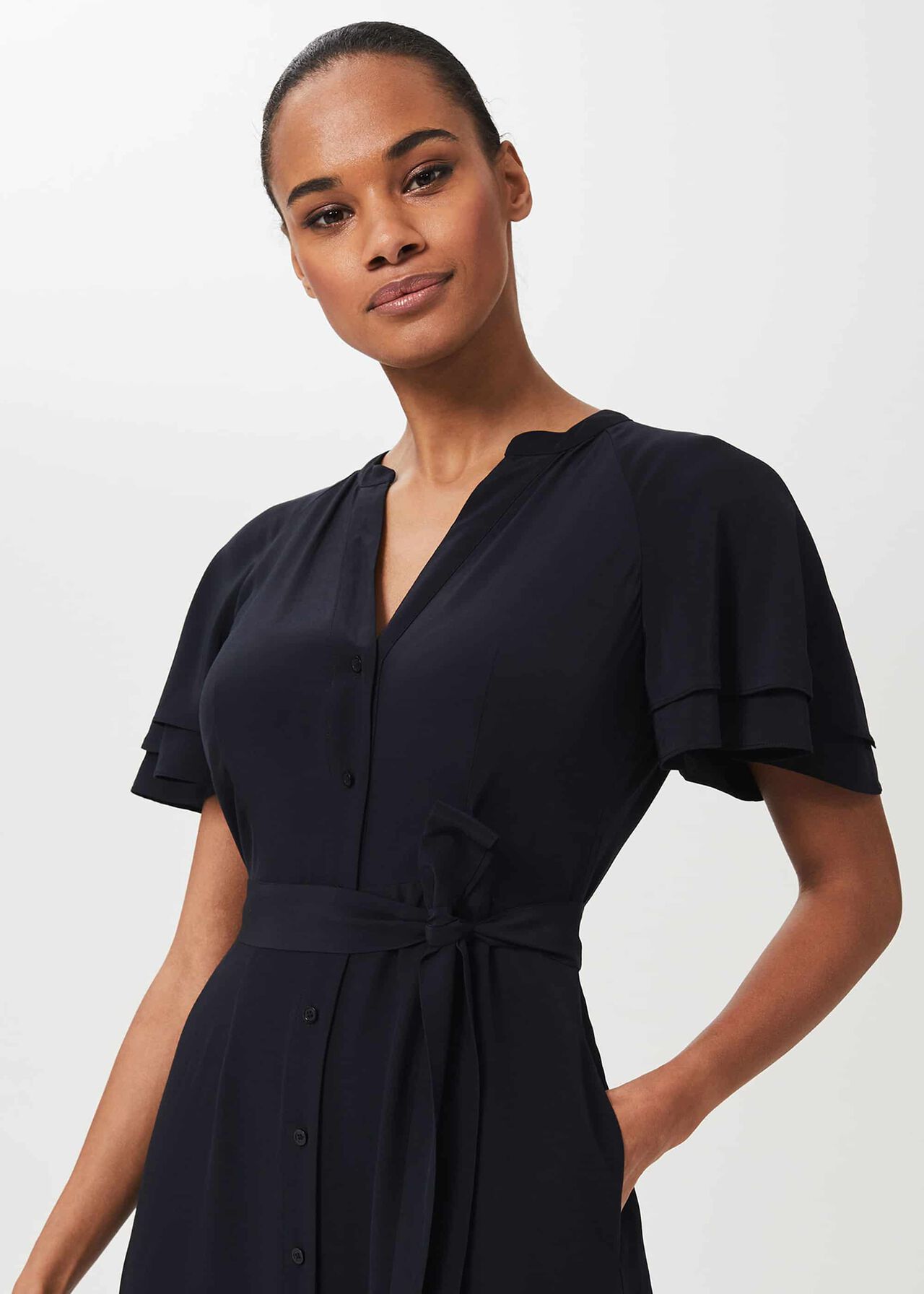 Lilianna Midi Dress, Navy, hi-res