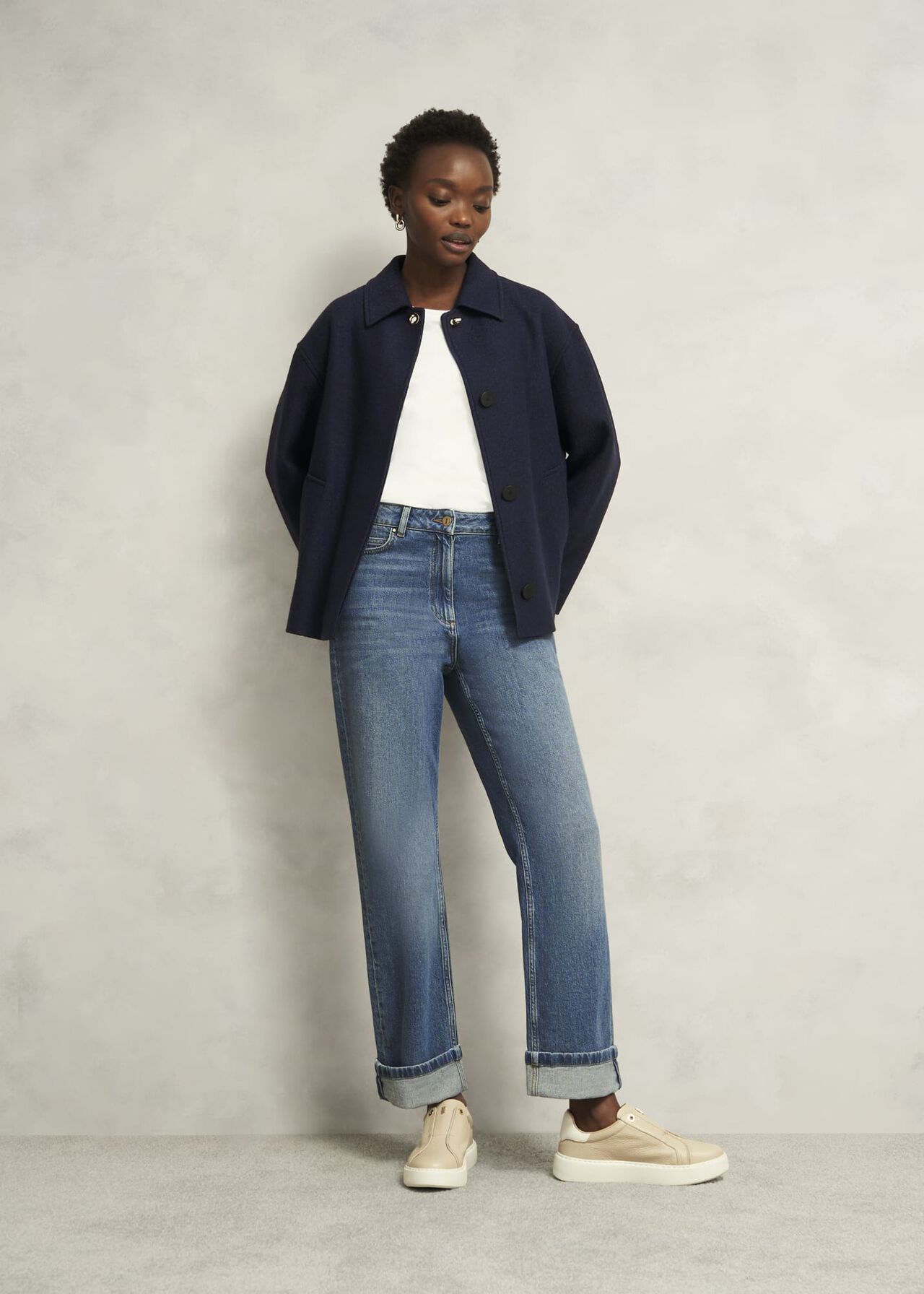 Payton Coat With Wool, Navy, hi-res